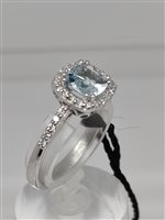 Anello Gemoro Donna Acquamarina in Oro bianco Acquamarina 0.80 Ct AM251BIA - AM251BIA